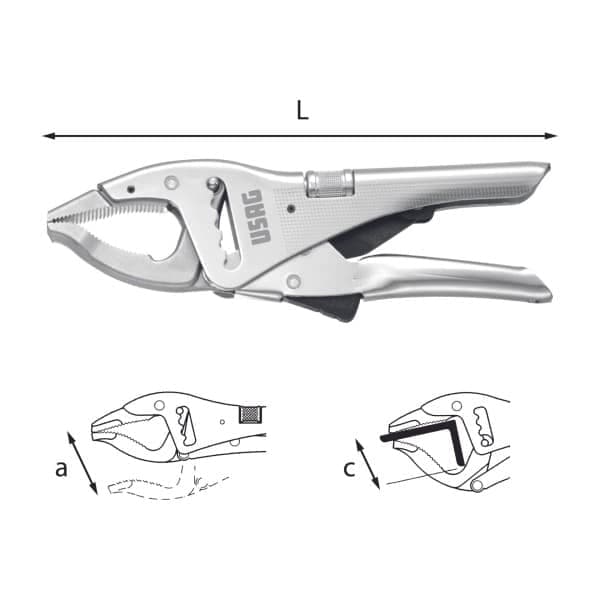 Patent klešče z zaklepnim oprijemom