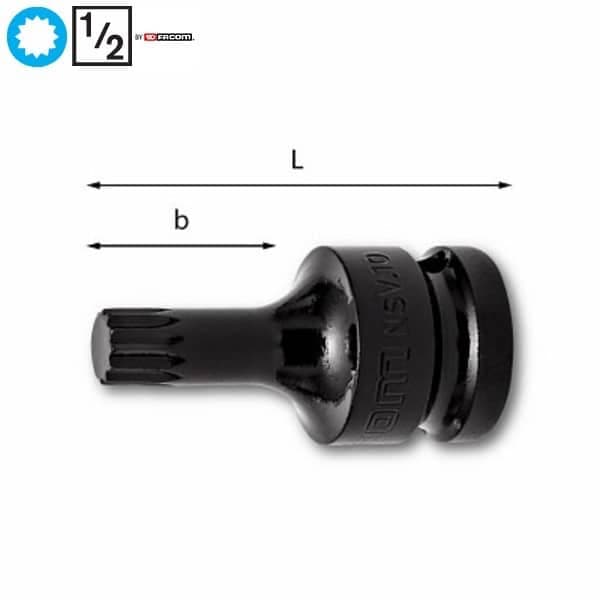 Udarni nasadni bit 3/4" TORX z varovalko
