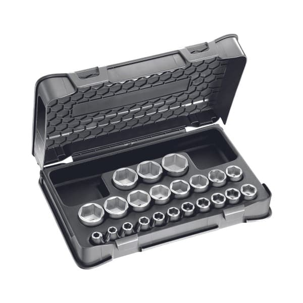 Set nasadnih ključev 1/2" 6-robi 22-delni