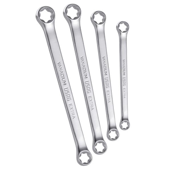 Ključi dvojni obroč TORX 4-delni set