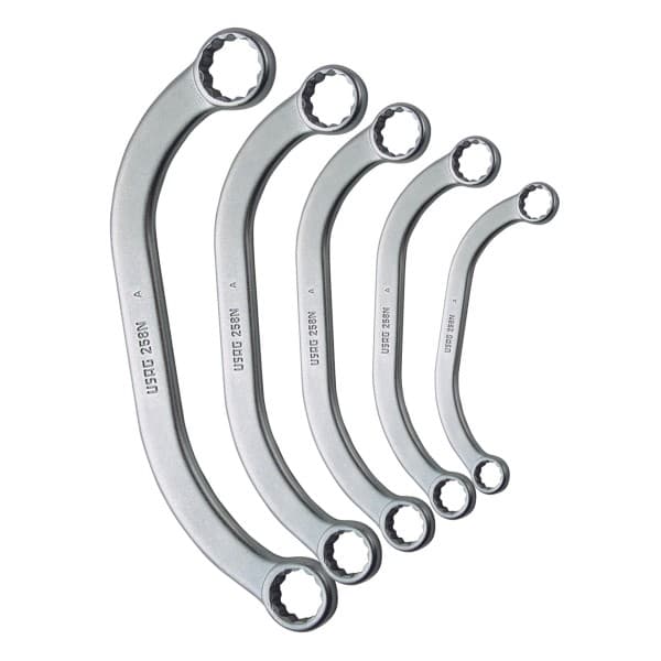 Ključi specialni obroč-obroč 12-robi 5-delni set 10x12 - 19x22mm
