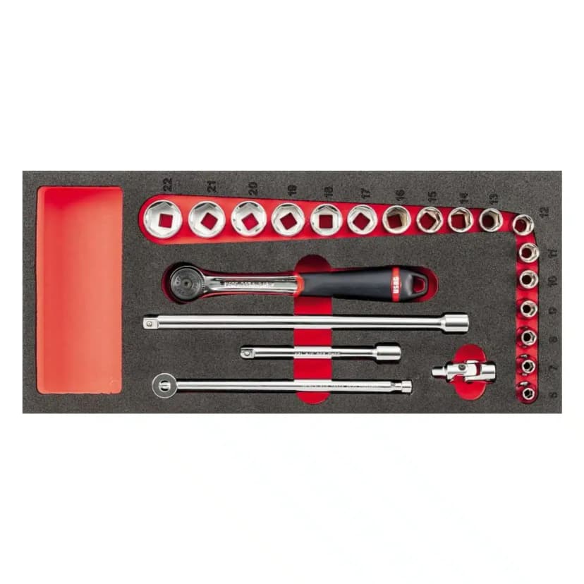 Set z nasadnimi ključi 3/8" 22-delni (PENA)