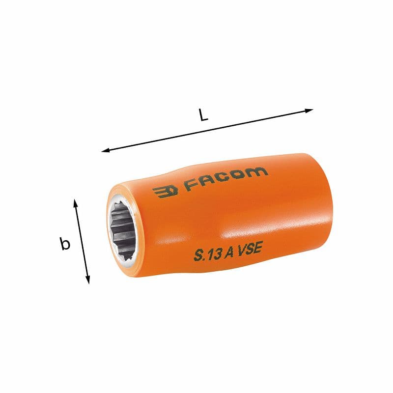 Izoliran 12-kotni nasadni ključ 1000 V USAG 098 1/2