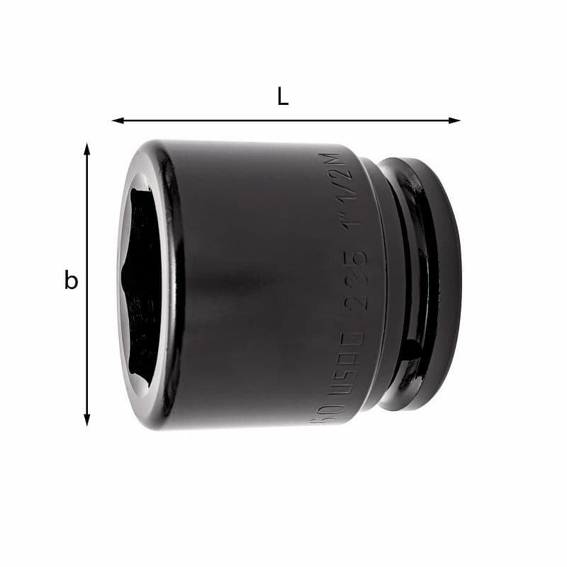 Udarni 6-kotni nasadni ključ USAG 235 1 1/2 M