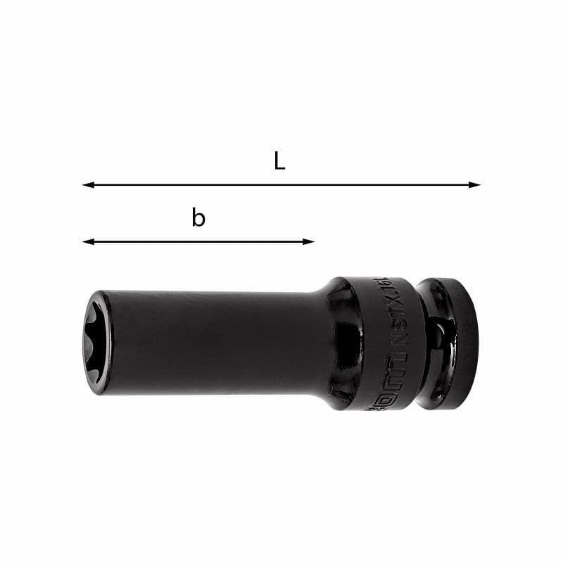 Dolgi udarni nasadni ključ TORX® USAG 235 1/2 MTXL