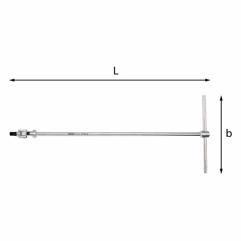 Ključ s T-ročajem in zglobnim nastavkom TORX® USAG 273 CTX