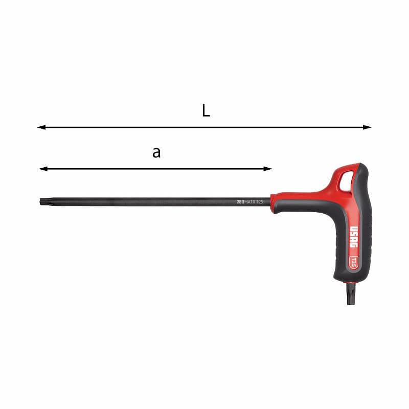 Kotni ključ TORX® z ročajem USAG 280 HATX