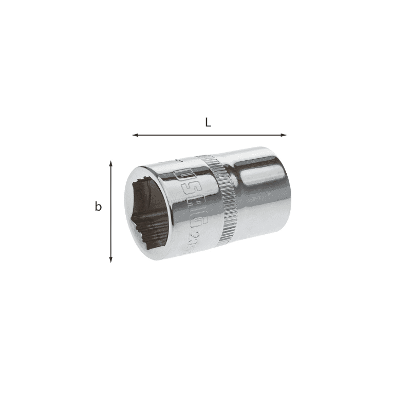 Nasadni ključ 1/2" 6-robi s posebnim X-GRIP profilom